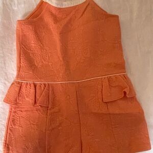 Janie and Jack Vibrant Orange Romper